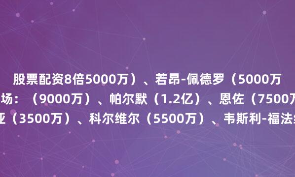 股票配资8倍5000万）、若昂-佩德罗（5000万）、内托（5000万）中场：（9000万）、帕尔默（1.2亿）、恩佐（7500万）后卫：库库雷利亚（3500万）、科尔维尔（5500万）、韦斯利-福法纳（2500万）、里斯-詹姆斯（3000万）门将：罗伯特-桑切斯（2000万）