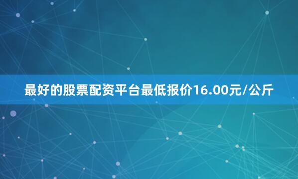 最好的股票配资平台最低报价16.00元/公斤